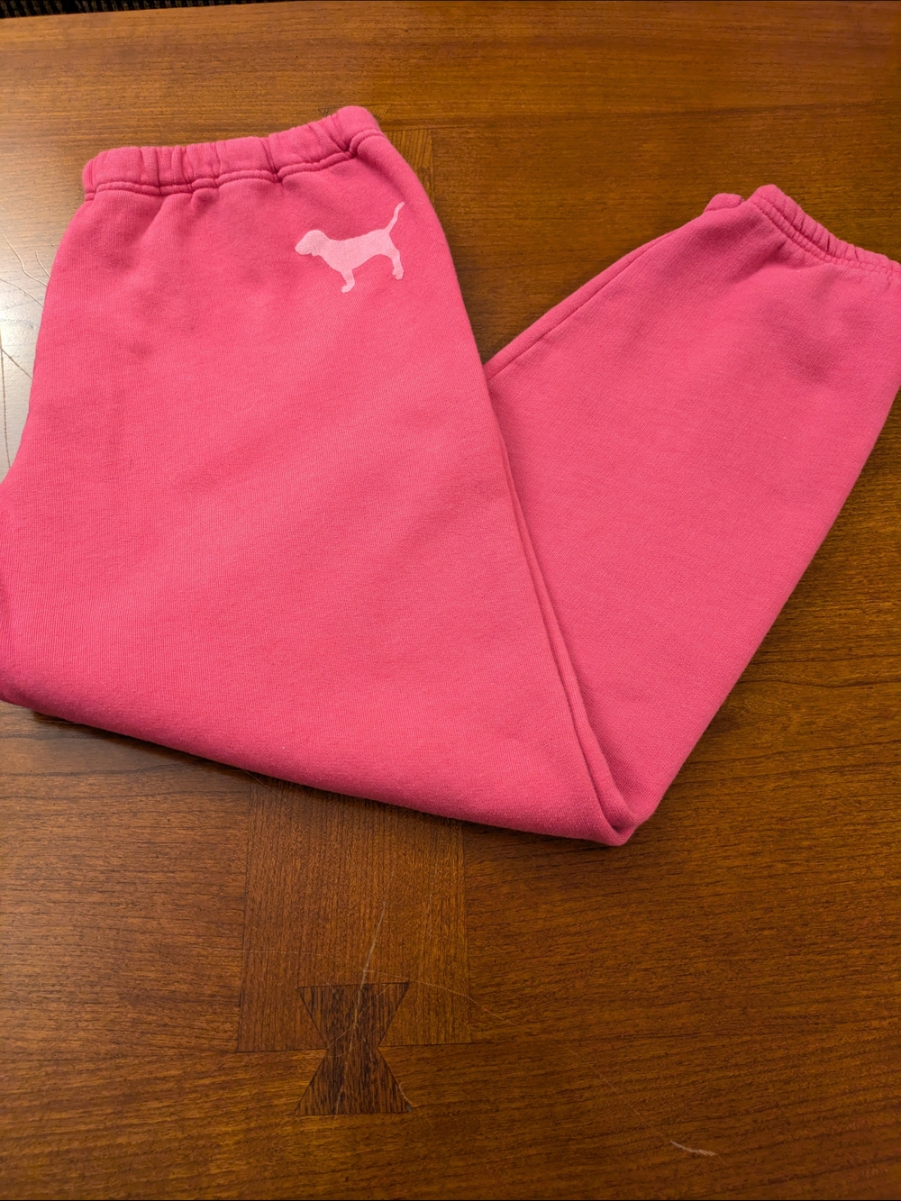Victoria's Secret PINK Classic Logo Sweatpants Hot Pink EUC - Size Small